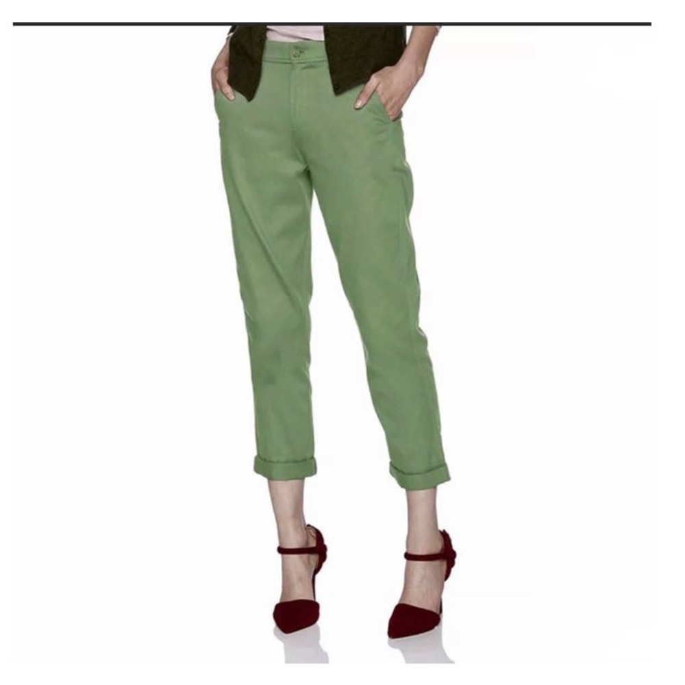 J. Crew Olive Green Straight-Leg Pants - Picture 2 of 12